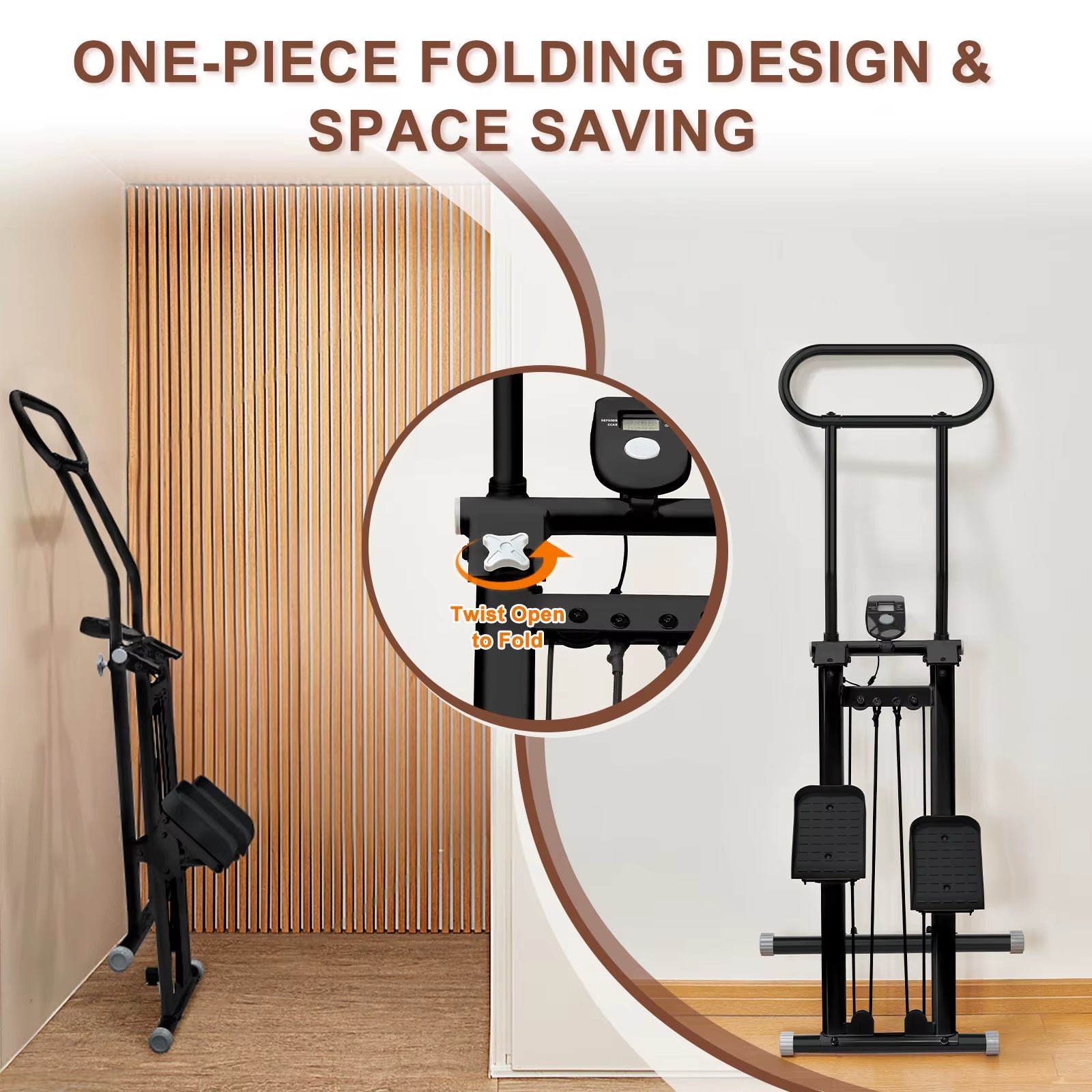 Sport Mini Vertical Fold Vertical Cardio Home Gym Stair Climber Exercise Machine