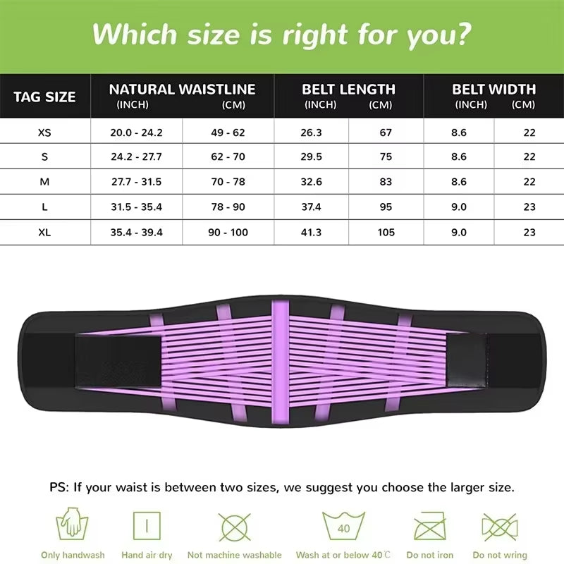 Women Personal Health Care Waist Trainer Belt Elastic Slimming Body Shaper Fitness Belt Sport Girdle Workout Shapewea for Health