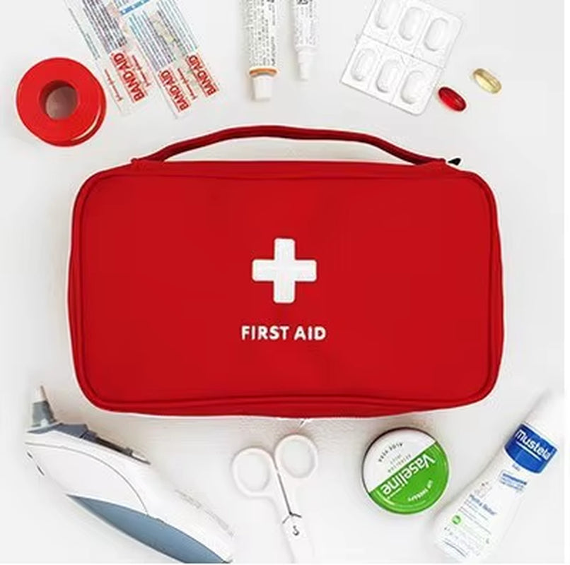 Health Medicine First Aid Kit Oxford Cloth Portable Travel Storage Emergency Kit Tote Bag Outdoor Medical Bag Storage Bag Health